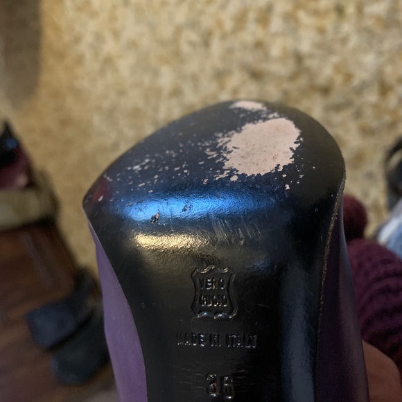 Serena purple leather boots by Vero Cuoio - Picture 6 of 9